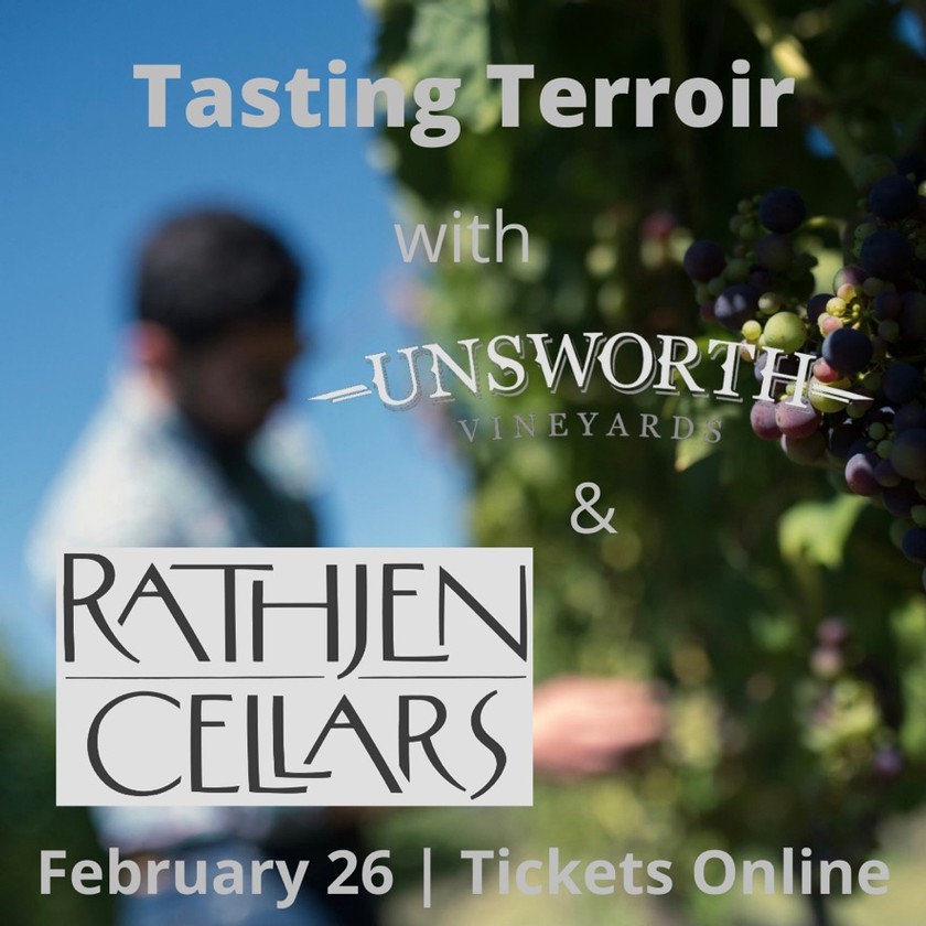 Tasting Terroir - Rathjen Cellars and Unsworth Vineyards Winemakers' Dinner
